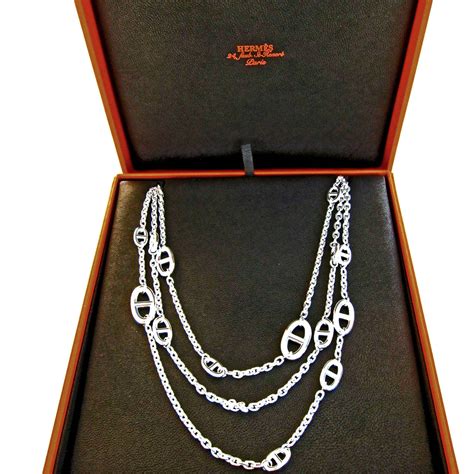 hermes silver necklaces.